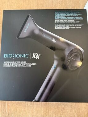 Bio Ionic 10X Ultralight Speed Hair Dryer - Black